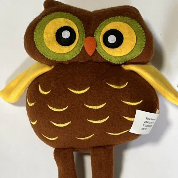 Set Of 3 Felt Pellet Body Owl Shelf Sitters Fall Mantle Decor Long Legs Wings - Picture 3 of 9